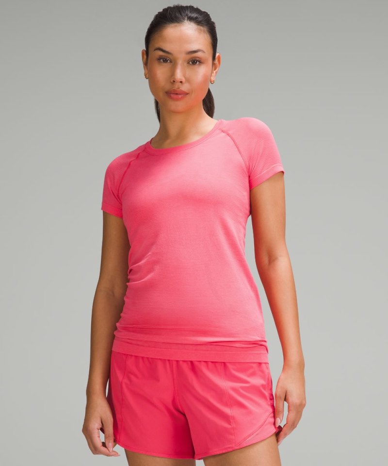 Lululemon Swiftly Tech Short-Sleeve Shirt 2.0 *Hip Length Glaze Pink / Glaze Pink Online Outlet Sale