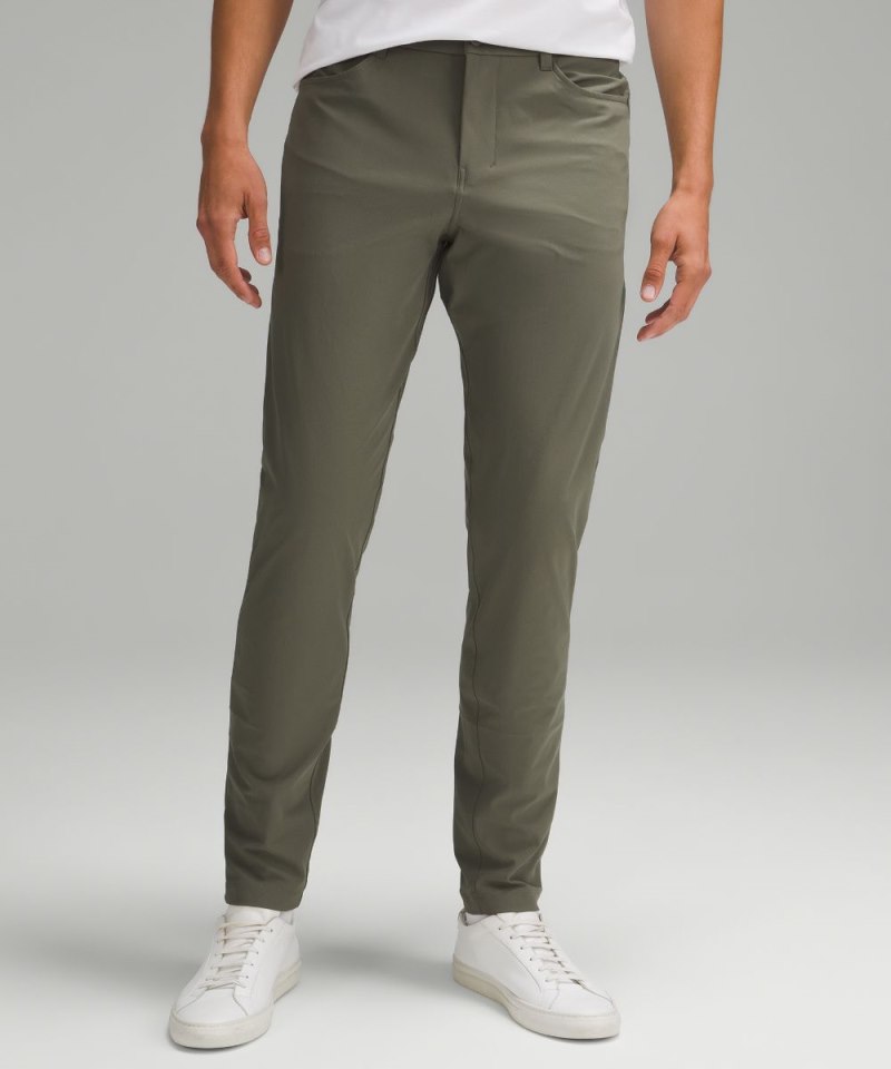 Lululemon ABC Slim-Fit 5 Pocket Pant 34"L *Warpstreme Army Green Online Outlet Sale