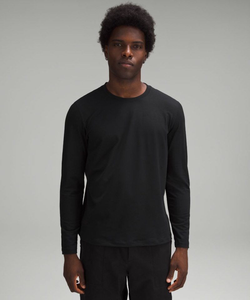 Lululemon Soft Jersey Long-Sleeve Shirt Black Online Outlet Sale