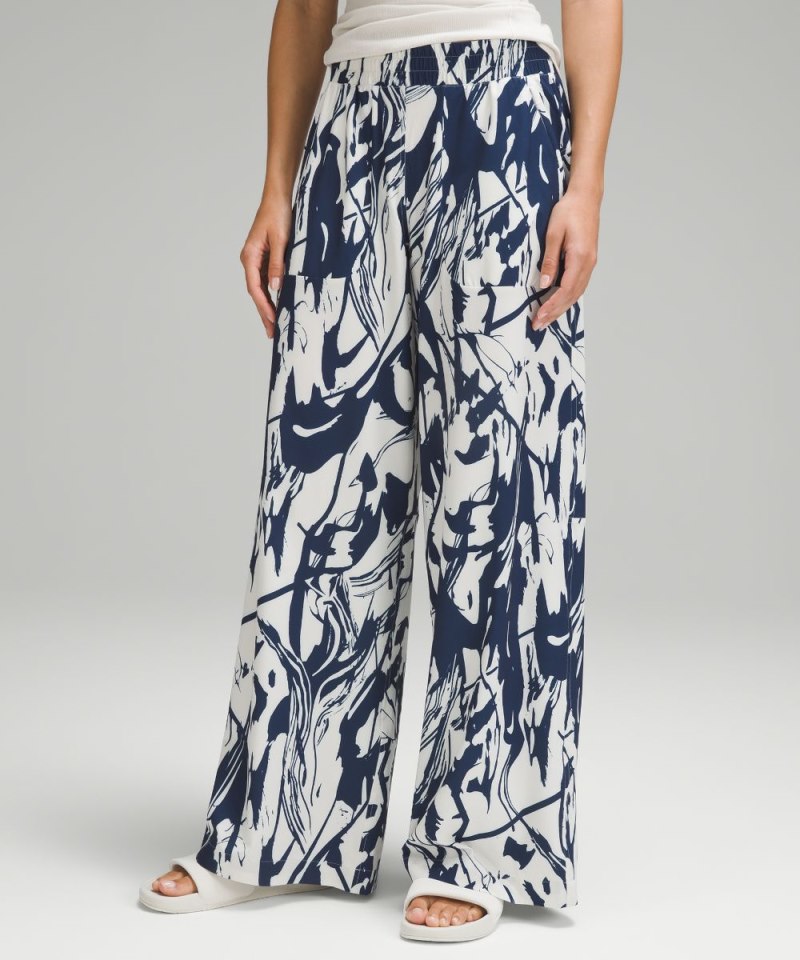 Lululemon Swift Mid-Rise Wide-Leg Pant Whimsical Meld Wp Bone Mineral Blue Online Outlet Sale