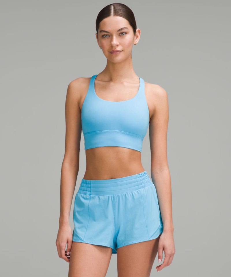 Lululemon lululemon Energy Longline Bra *Medium Support, B–D Cups Kayak Blue Light Online Outlet Sale