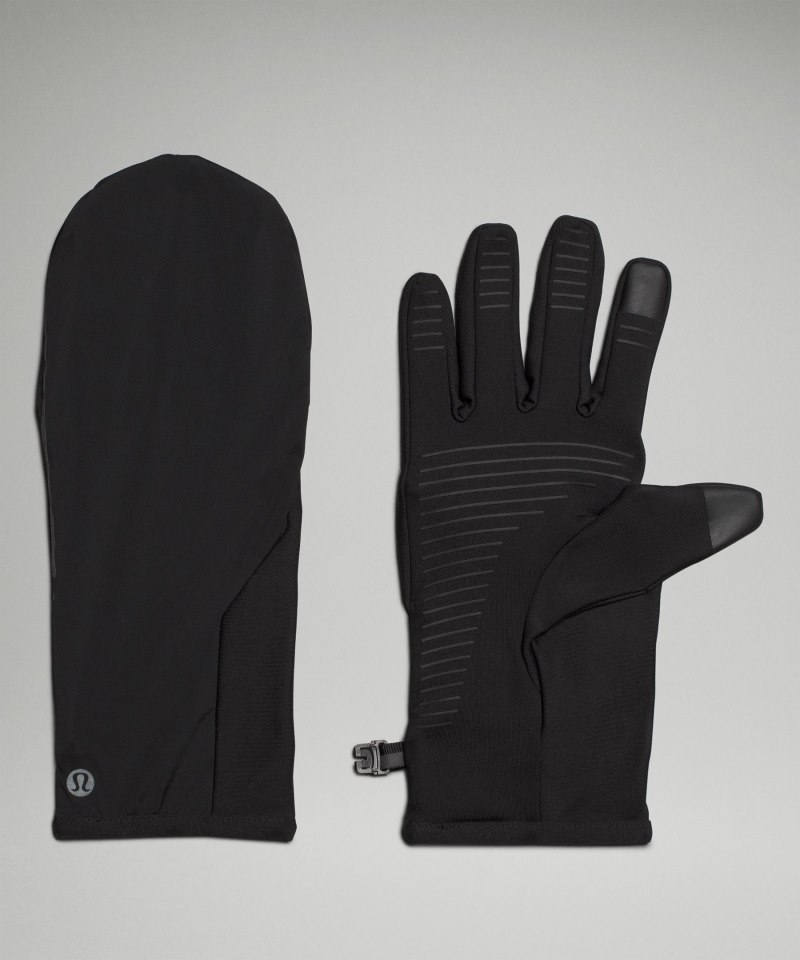 Lululemon Men's Fast and Free Hooded Running Gloves Black Online Outlet Sale