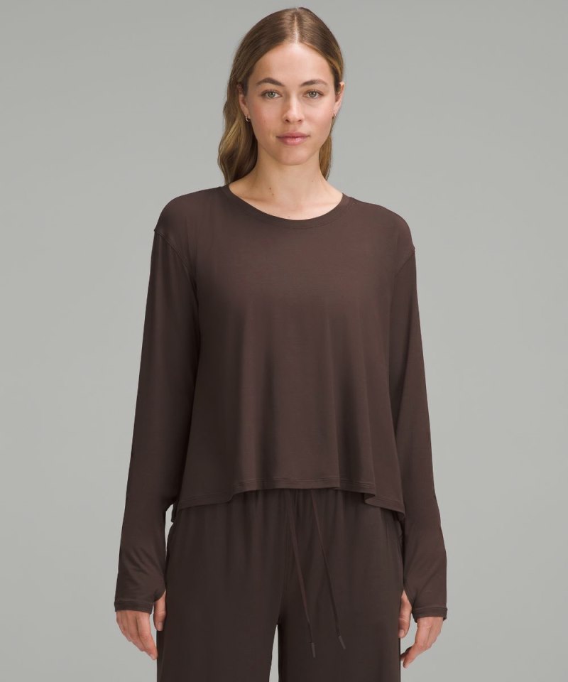 Lululemon Modal Relaxed-Fit Lounge Long-Sleeve Shirt French Press Online Outlet Sale