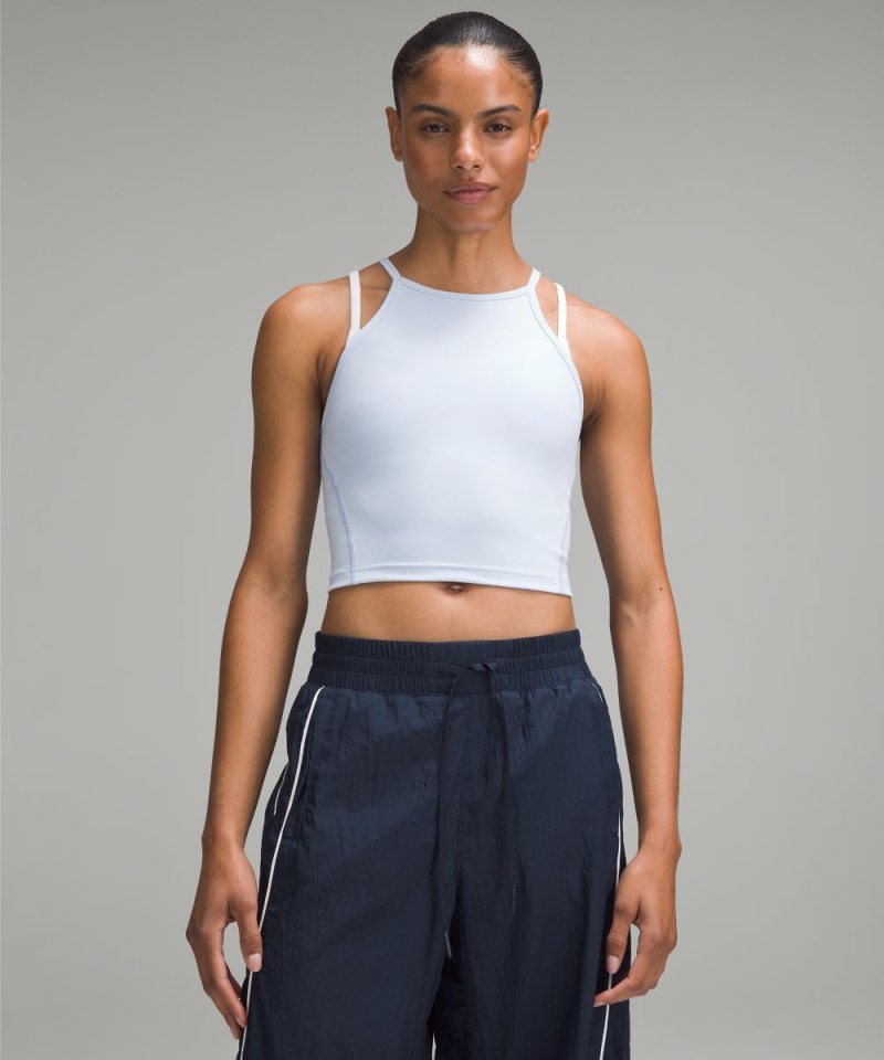 Lululemon Wunder Train High-Neck Cross-Back Tank Top Windmill Online Outlet Sale