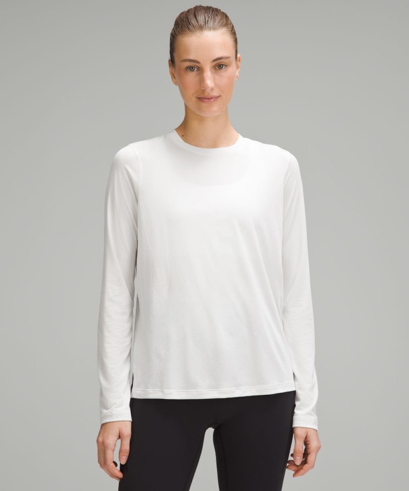 Lululemon Ultralight Hip-Length Long-Sleeve Shirt Light Vapor Online Outlet Sale