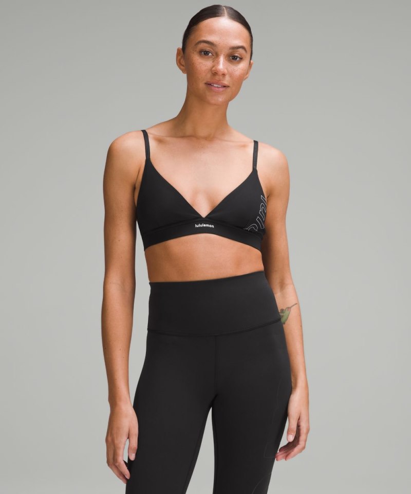 Lululemon License to Train Triangle Bra Light Support, A / B Cup *Graphic Black Online Outlet Sale