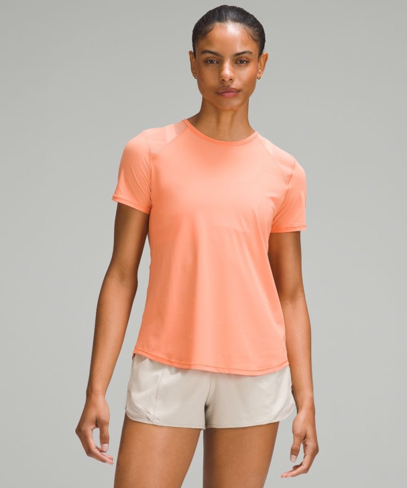 Lululemon Sculpt Short-Sleeve Shirt Coral Kiss Online Outlet Sale