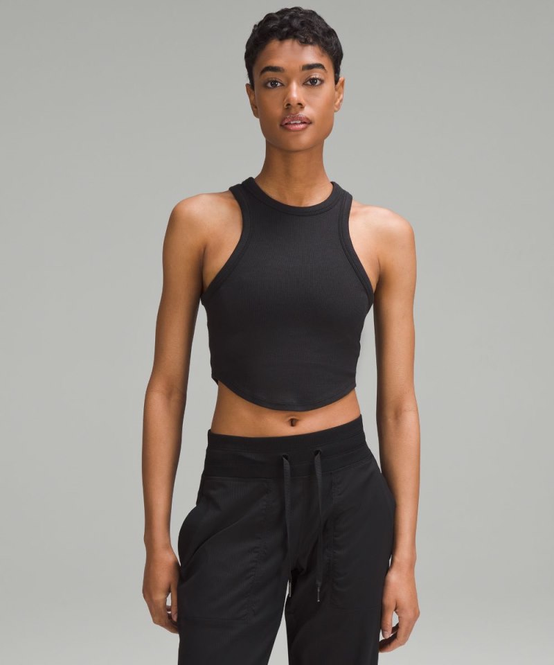 Lululemon Hold Tight Cropped Tank Top Black Online Outlet Sale