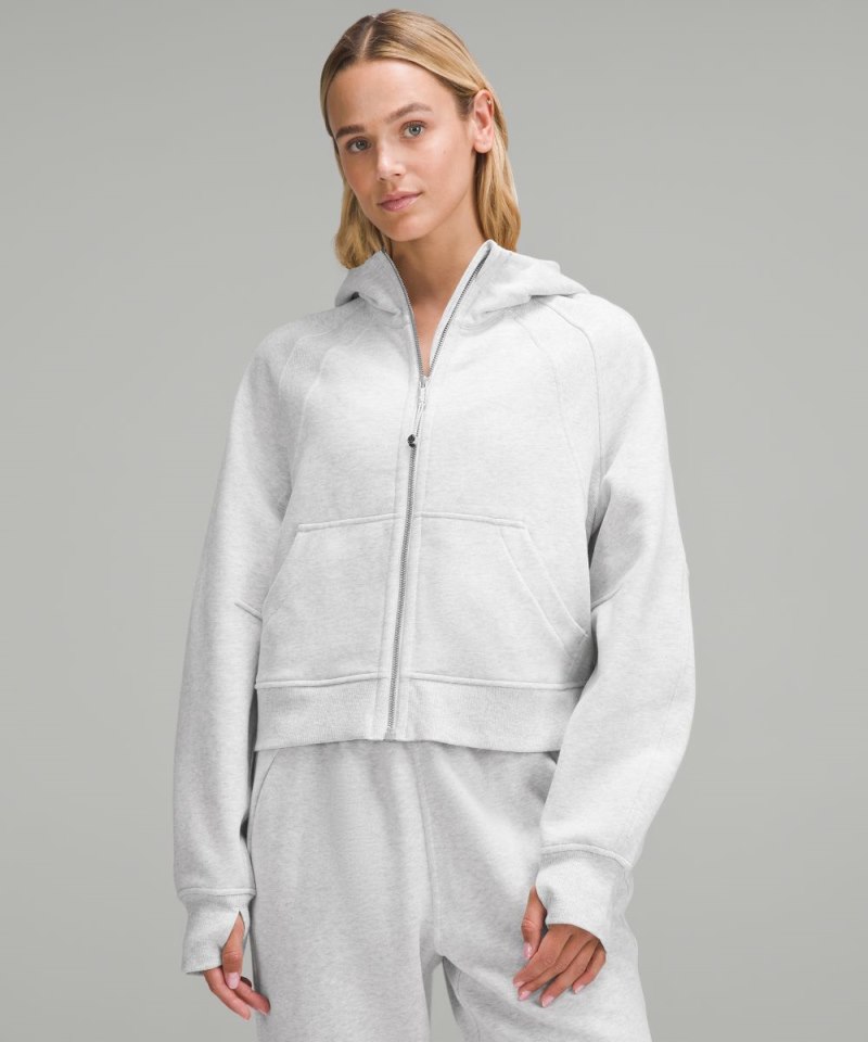 Lululemon Scuba Oversized Full-Zip Hoodie Heathered Core Ultra Light Grey Online Outlet Sale