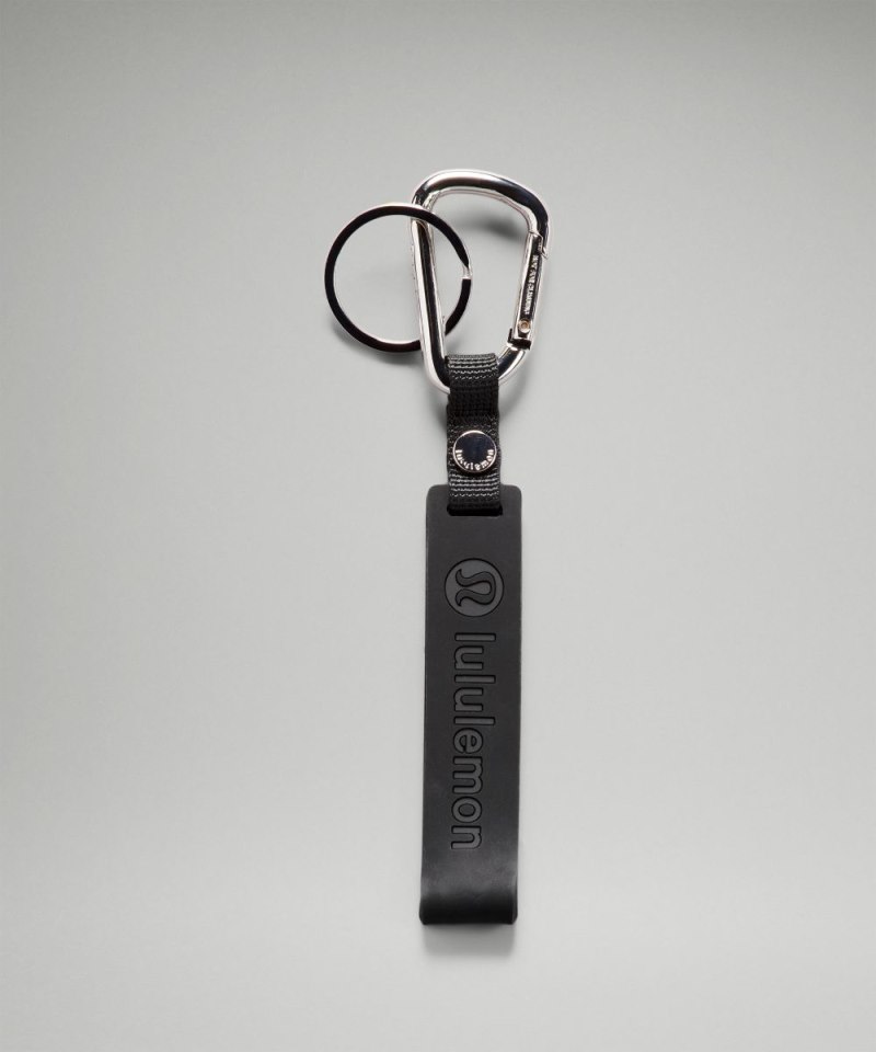 Lululemon Silicone Keychain Black / Silver Online Outlet Sale