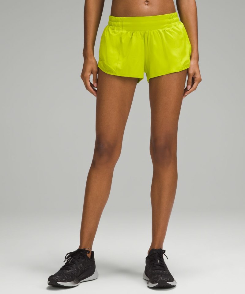 Lululemon Hotty Hot Low-Rise Lined Short 2.5" Lichen Lime Online Outlet Sale