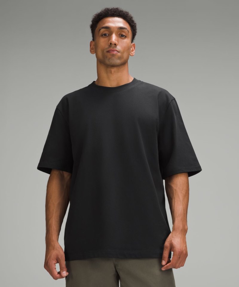 Lululemon Heavyweight Cotton Jersey T-Shirt Black Online Outlet Sale