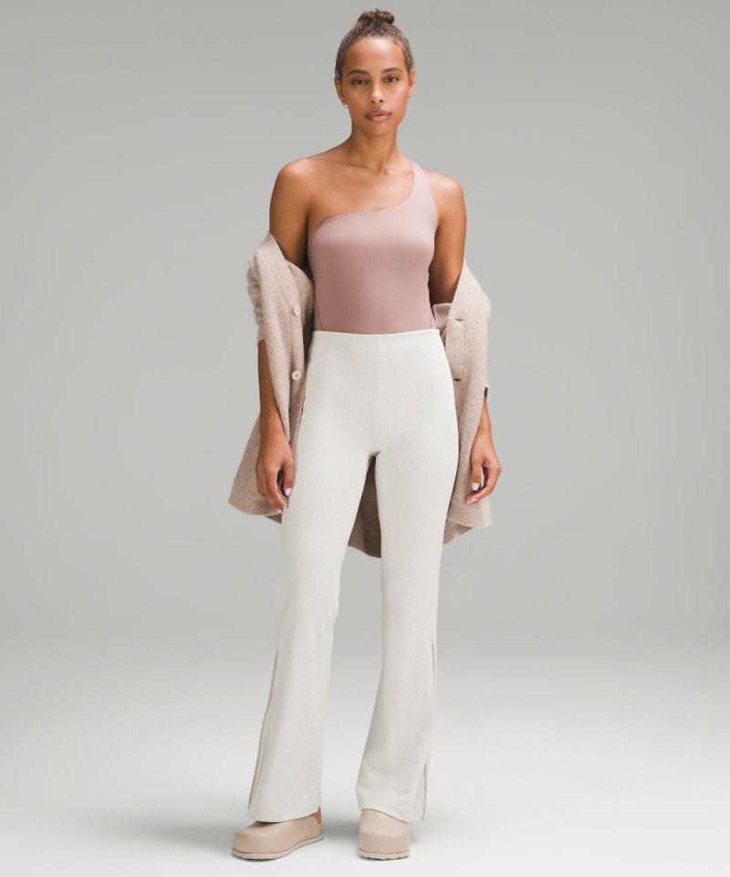 Lululemon Wundermost Ultra-Soft Nulu Asymmetrical Bodysuit Twilight Rose Online Outlet Sale