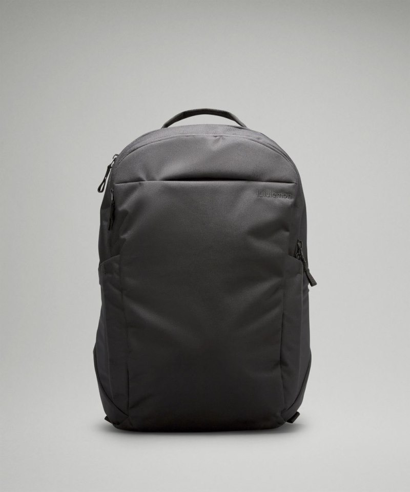 Lululemon Triple-Zip Backpack 28L Black / Traverse Grey Online Outlet Sale