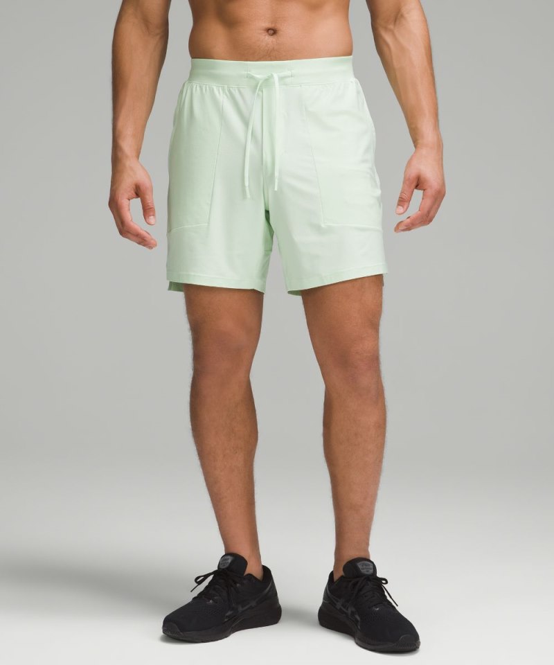 Lululemon License to Train Linerless Short 7" *Pique Kohlrabi Green Online Outlet Sale