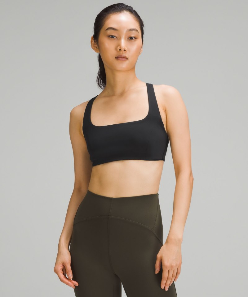 Lululemon SmoothCover Yoga Bra *Light Support, B / C Cup Black Online Outlet Sale