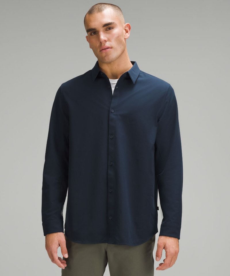 Lululemon New Venture Classic-Fit Long-Sleeve Shirt True Navy Online Outlet Sale