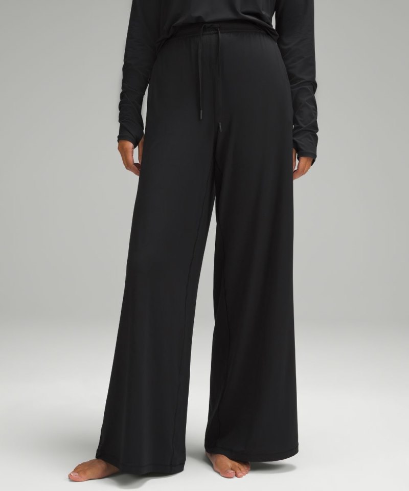 Lululemon Modal High-Rise Wide-Leg Lounge Pant Black Online Outlet Sale