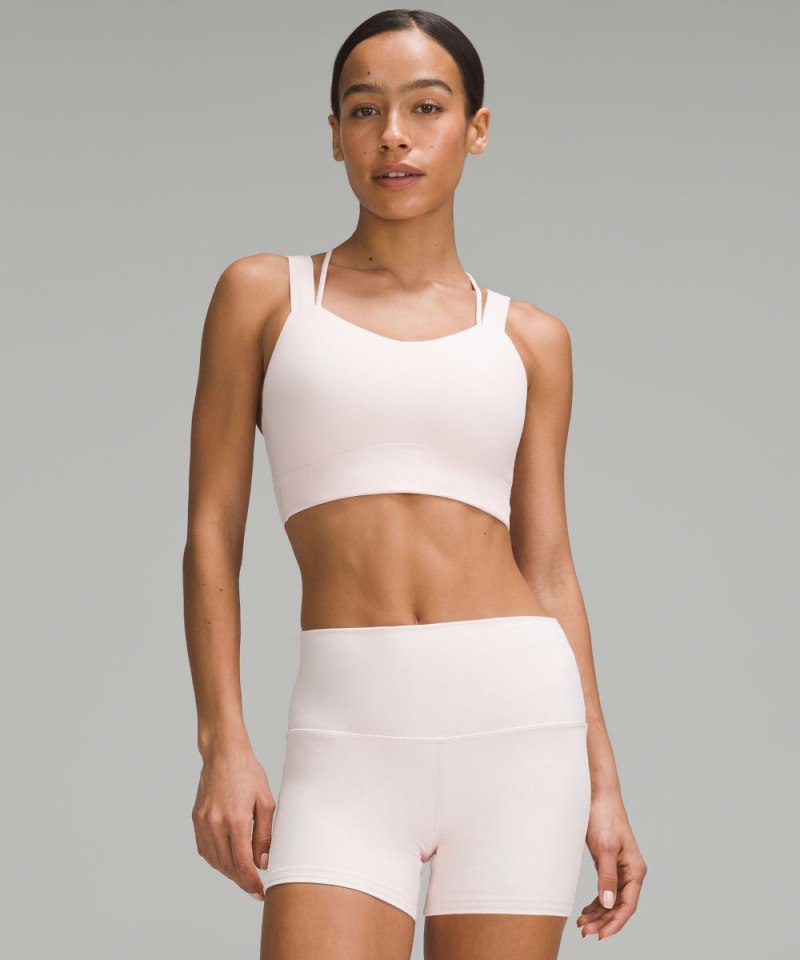 Lululemon Like a Cloud Longline Bra *Light Support, D / DD Cup Strawberry Milkshake Online Outlet Sale