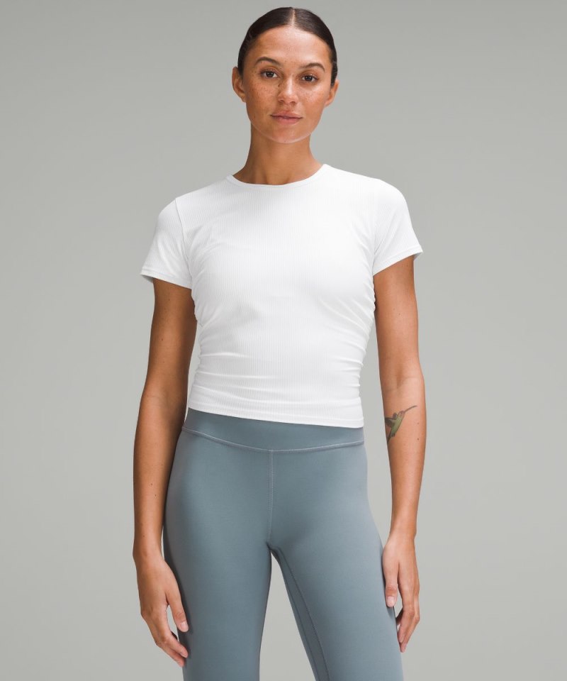 Lululemon All It Takes Ribbed Nulu T-Shirt White Online Outlet Sale