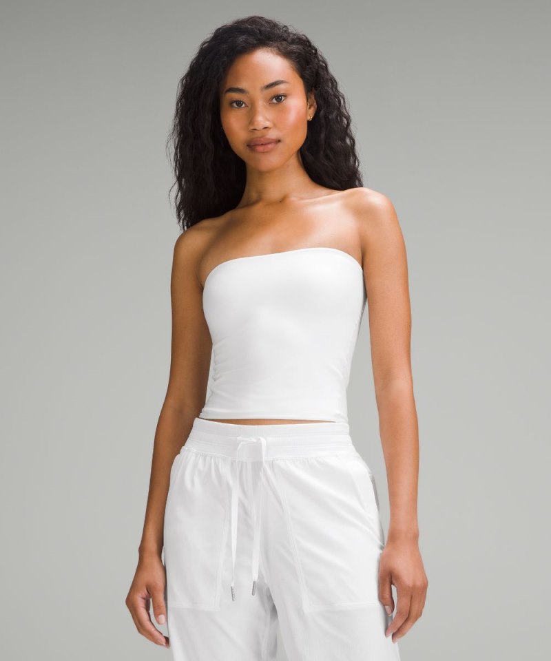 Lululemon Wundermost Ultra-Soft Nulu Tube Top White Online Outlet Sale