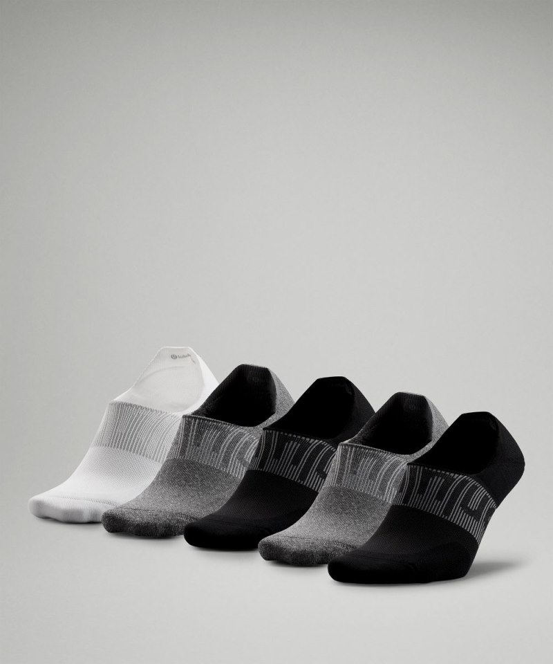 Lululemon Men's Power Stride No-Show Socks with Active Grip *5 Pack Black / Heather Grey / White Online Outlet Sale