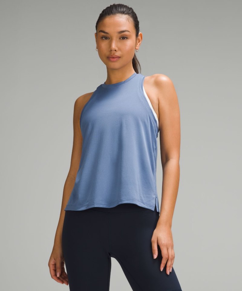 Lululemon Ultralight Hip-Length Tank Top Oasis Blue Online Outlet Sale