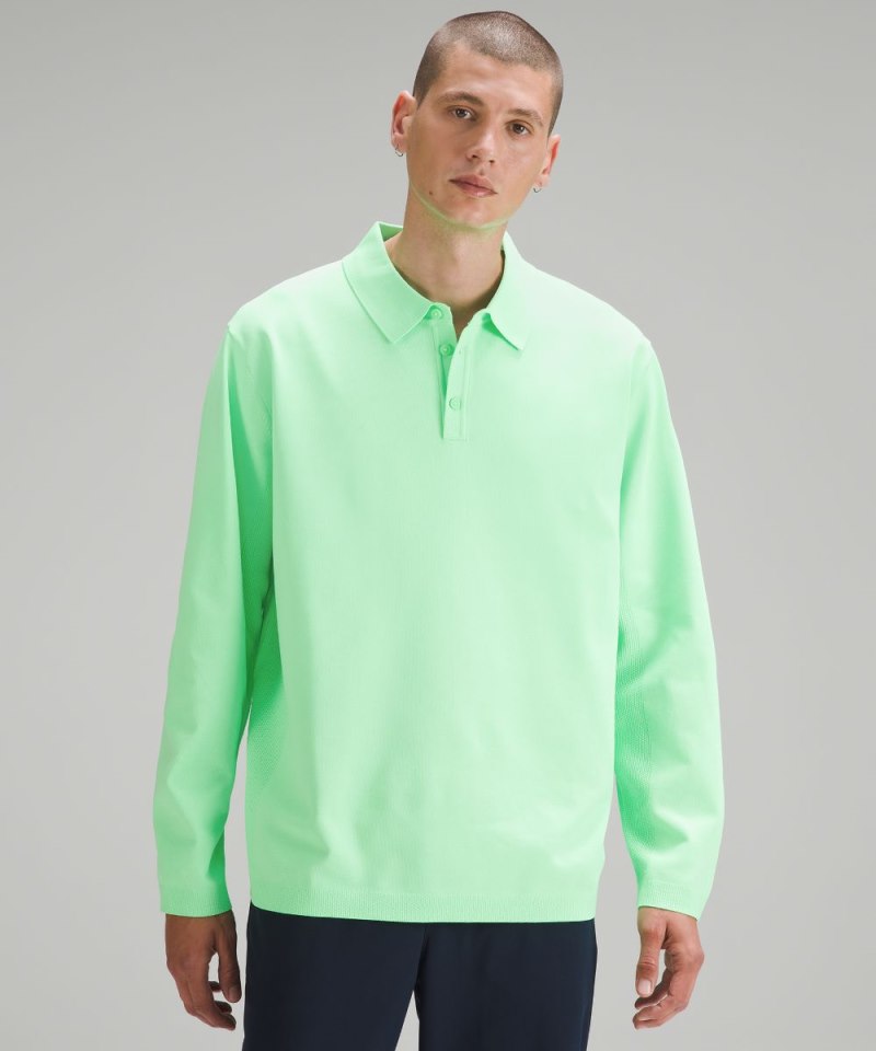 Lululemon Lightweight Knit Long-Sleeve Polo Shirt #N / A Online Outlet Sale