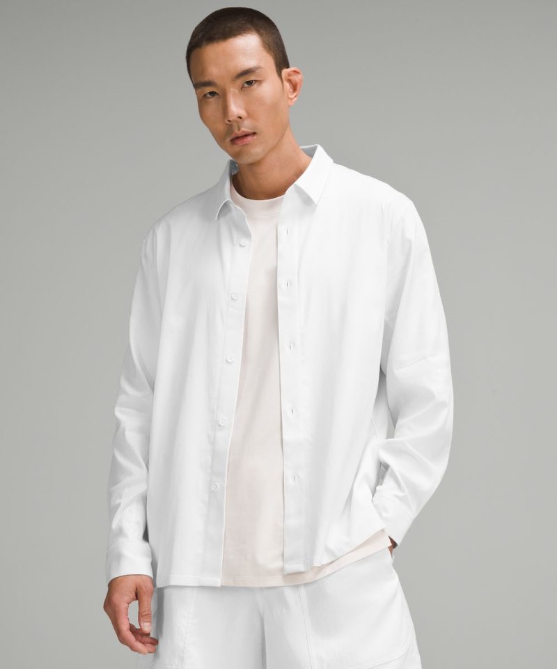 Lululemon Relaxed-Fit Long-Sleeve Button-Up Bright White Online Outlet Sale