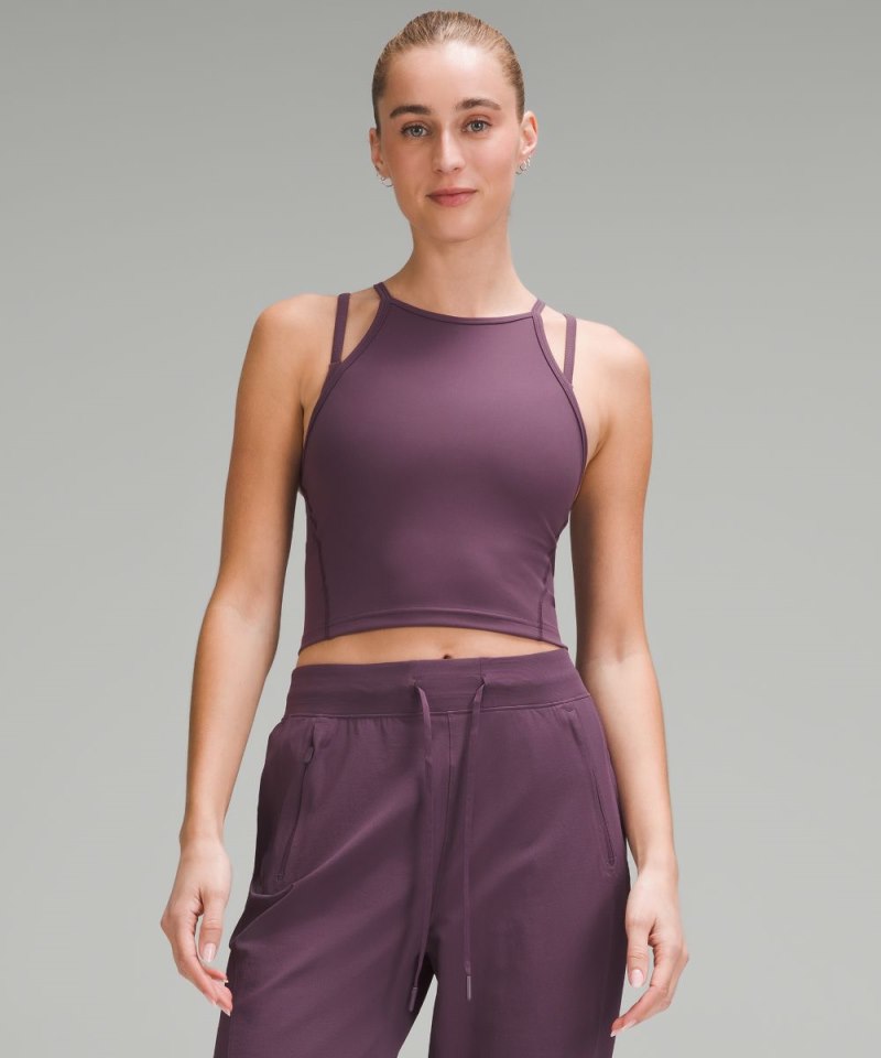 Lululemon Wunder Train High-Neck Cross-Back Tank Top Grape Thistle Online Outlet Sale