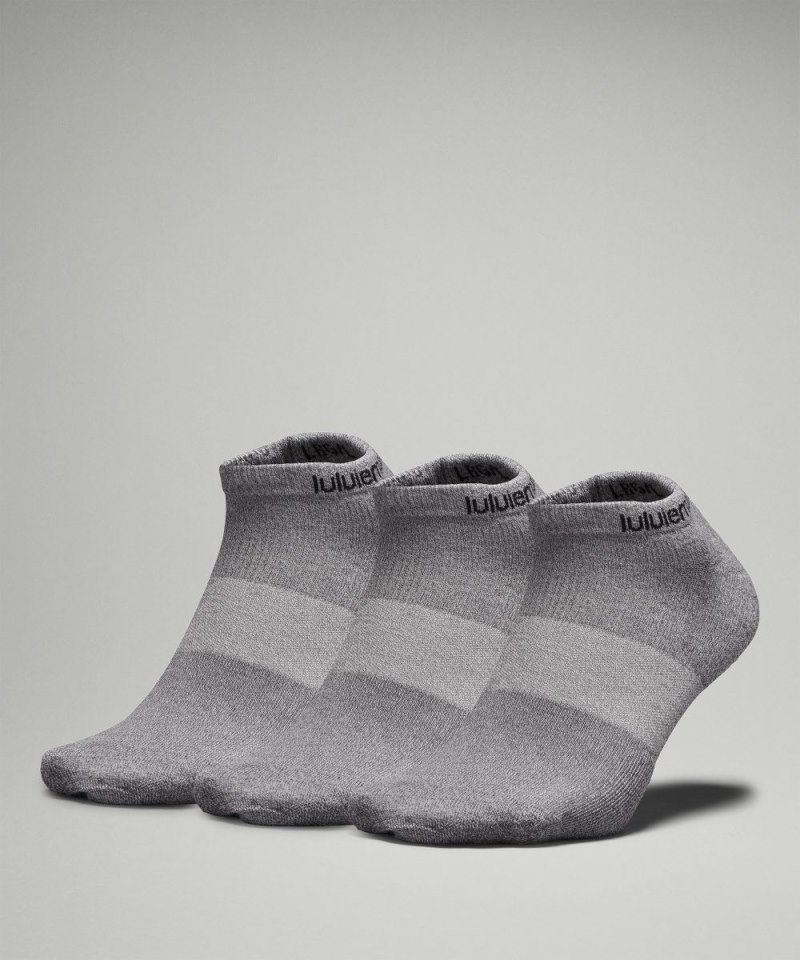 Lululemon Men's Daily Stride Comfort Low-Ankle Socks *3 Pack Heather Grey Online Outlet Sale