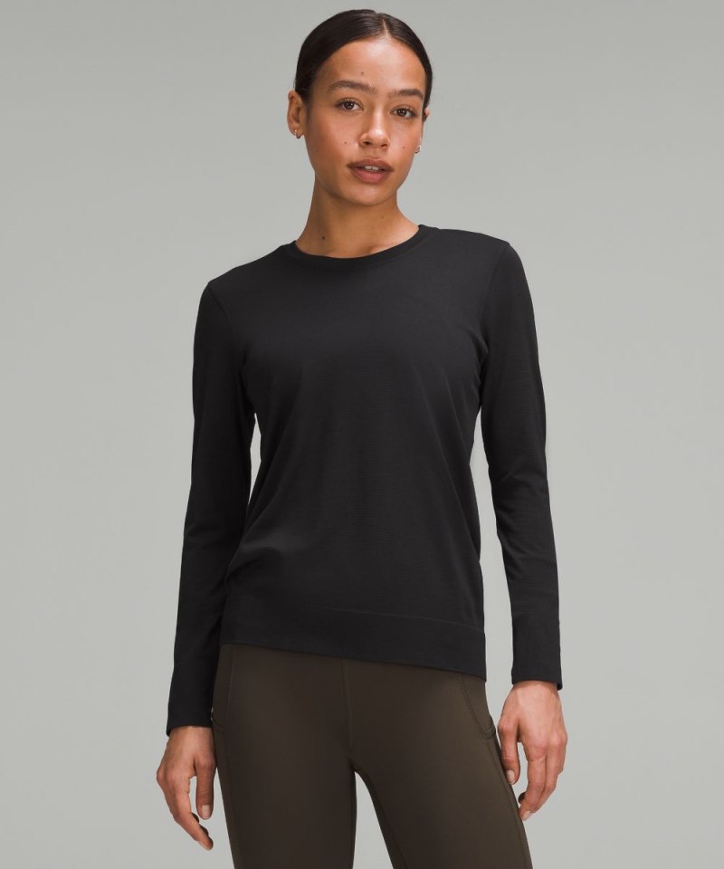 Lululemon Swiftly Relaxed Long-Sleeve Shirt Black / Black (not available) Online Outlet Sale