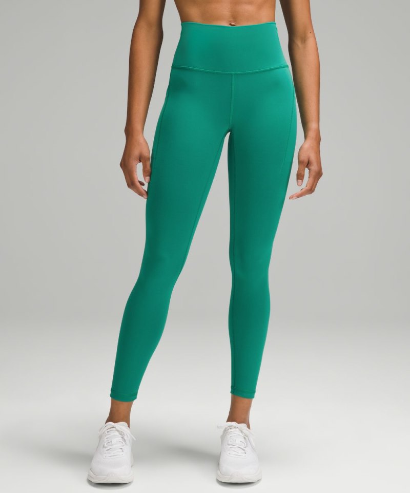 Lululemon Wunder Train High-Rise Tight with Pockets 25" Cascadia Green Online Outlet Sale