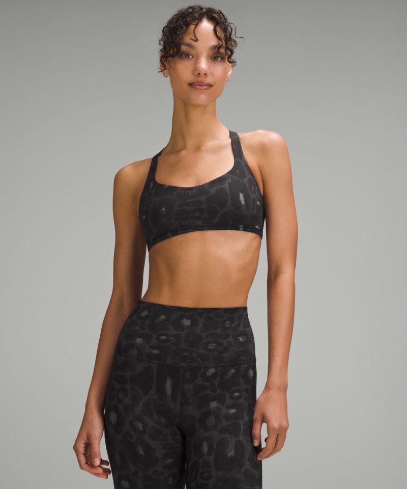 Lululemon Free to Be Bra - Wild *Light Support, A / B Cup Spray Leopard Black Multi (not available) Online Outlet Sale