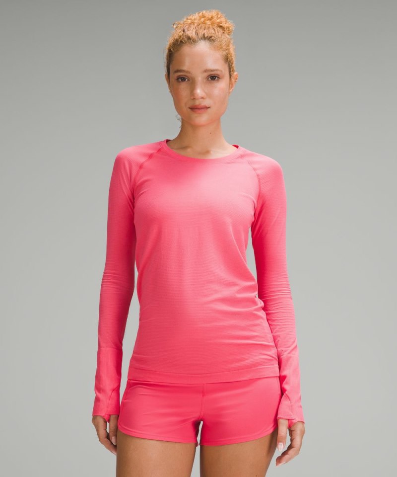 Lululemon Swiftly Tech Long-Sleeve Shirt 2.0 *Hip Length Glaze Pink / Glaze Pink Online Outlet Sale