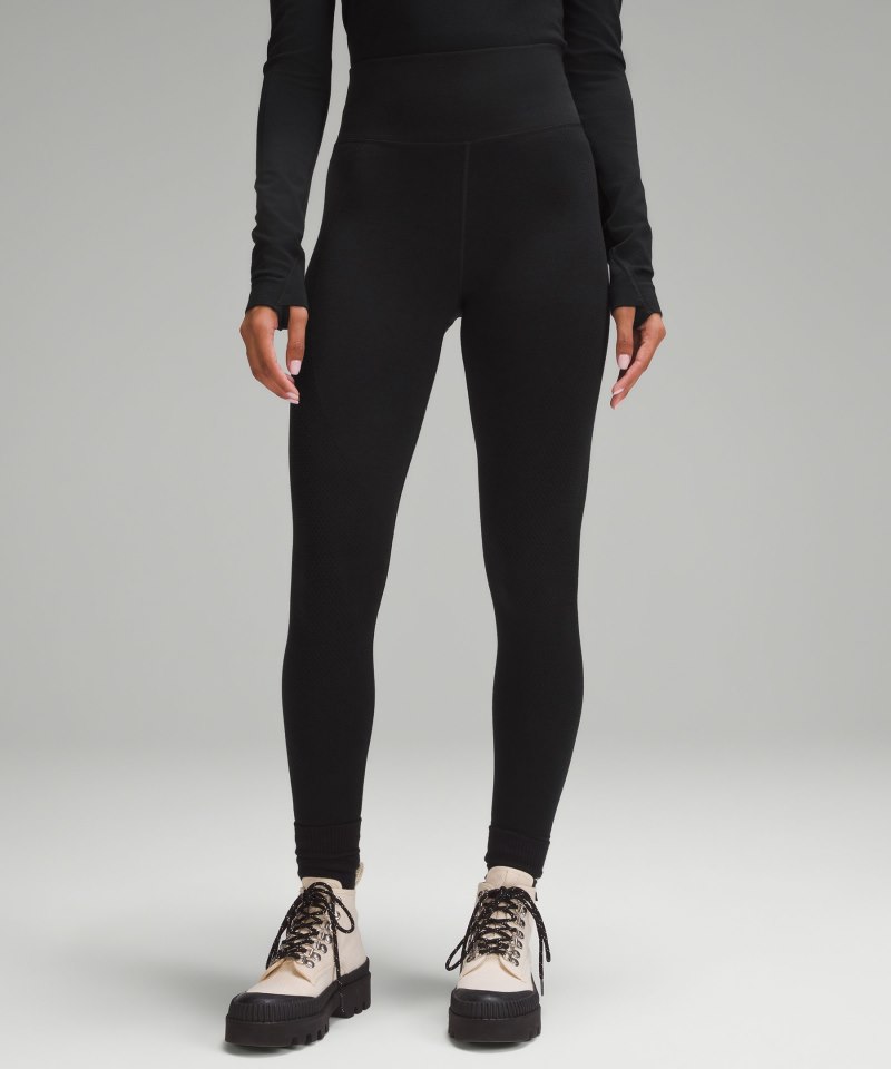 Lululemon Merino Wool-Blend Base Layer Tight 28" Black Online Outlet Sale