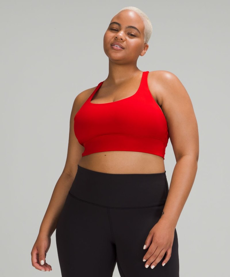 Lululemon lululemon Energy Longline Bra *Medium Support, B–D Cups Dark Red Online Outlet Sale